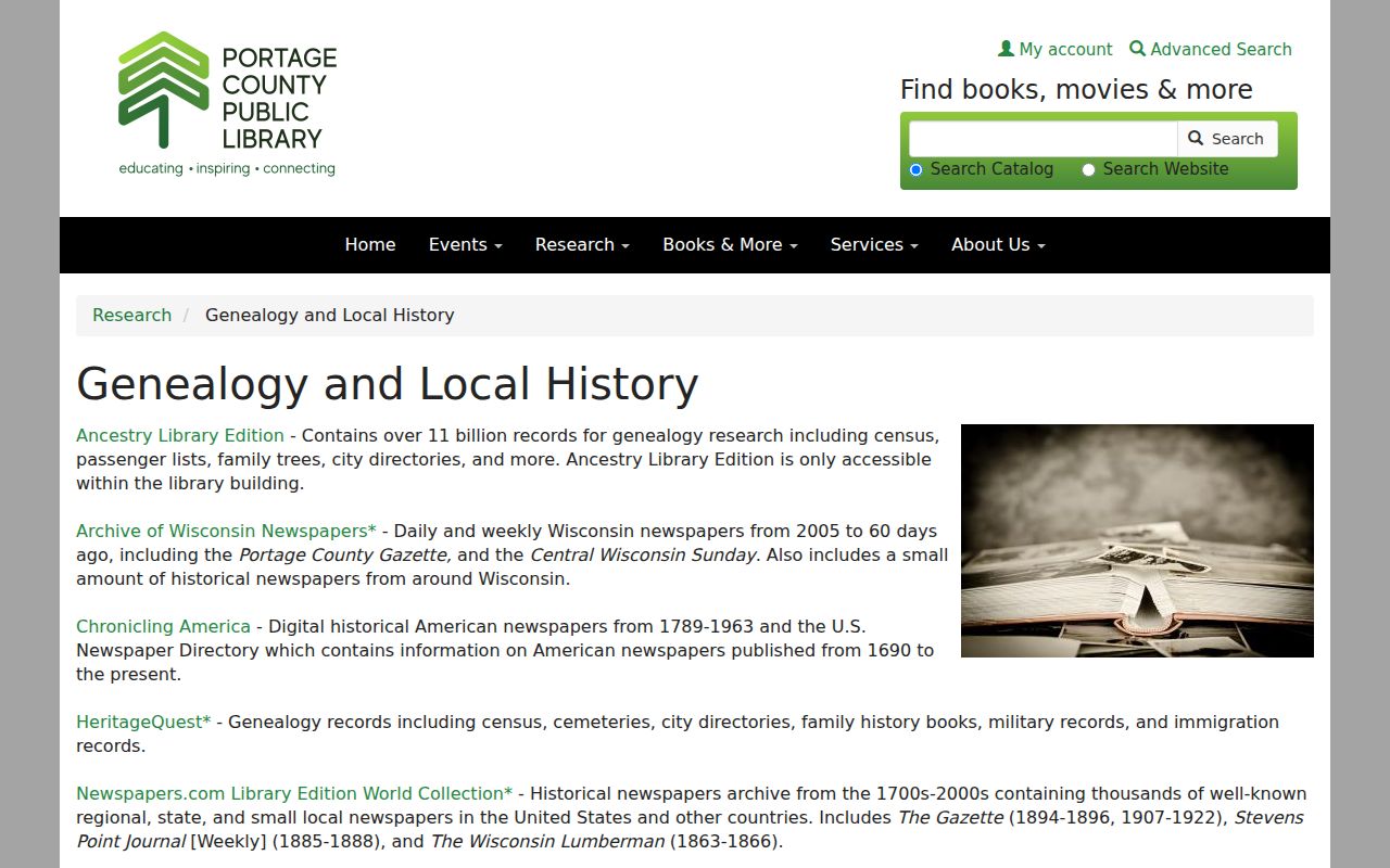 Stevens Point city directory library genealogy collection