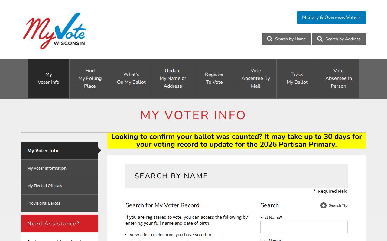 Stevens Point residents directory Wisconsin MyVote lookup