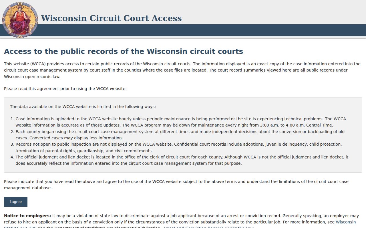 Stevens Point resident lookup at Wisconsin Circuit Court Access